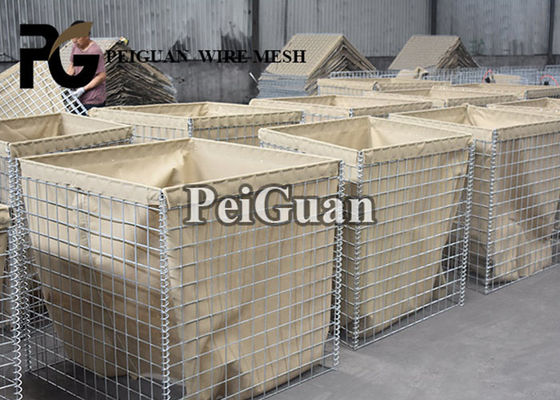 Mil 7 2m  Kum Bariyeri Kaynaklı Gabion Kutusu Patlamaya Dayanıklı Duvar